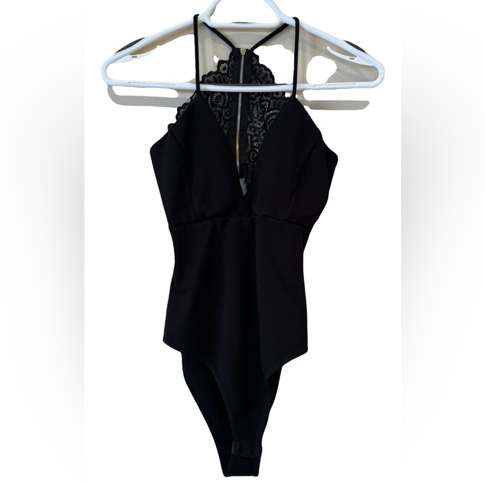 Fashion Nova Plunge Lace Bodysuit